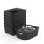 Krihan 9-Pack Plastic Woven Storage Baskets Set – Black Organizer Bins for Shelves, Kitchen Pantry, Bathroom, Office | 10.1″L x 7.55″W x 4.1″H | Multi-Purpose Shelf Basket Organizers