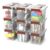 Krihan 9-Pack Stackable Plastic Storage Bins with Lids, 4 Qt- BPA-Free, Clear Organizing Solution, Latches, Durable Nestable Containers, Secure Pull Handle.