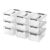 Krihan Clear 9-Pack Plastic Storage Bins with Lids, 6 Quart Stackable Containers Organization with Latch Buckle