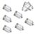 KRISININE 8PCS Optical Clear Crystal Triangular Prism, 50mm/2inch
