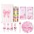 Kroc4vani Pink Bow Stationery Gift Set Sticky Notes A5 Notebook Stickers