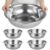 Kronabelle 4 Pcs Stainless Steel Mixing Bowls, 13 x 3.5 in Extra Large Capacity Deepened Thickened Food Prep Basins, for Dough Kneading, Salad Washing, Baking, Cooking, Kitchen Mixing Pots