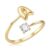 KSF Gold Initial Ring for Women – Dainty 18K Gold Plated Letter Rings