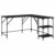 KTHLBRH Desk Black 54.7×54.7×29.5 Inches Engineered Wood