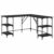 KTHLBRH L Shaped Computer Desk Black 54.7×54.7×29.5 Inches Engineered Wood