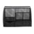 KuaJiGo 7 Compartment Mesh Pen Holder Desktop Organizer, Wireless Keyboard Compatible Desk Storage, Sturdy Iron Pencil Cup with Pull – Out Drawer for Home Office School