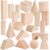 Kugliwa 21 Pcs Wooden 3D Shapes Geometric Solids Shapes Geometry Building Blocks Montessori Learning Wood Toy Pattern Blocks for Home School Supplies