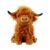 Kulupu Highland Cow Stuffed Animal,10.5 inches Realistic Cow Plush Toy,Animal Cattle Plush Farm Toy,Farm Plushie Christmas Birthday Present for Boys Girls Kids Grandchildren (Brown)