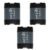 KUM 4-in-1 Pencil Sharpener with Container for Pencils, Crayons, and Hexagonal Pencils, Pack of 3 – Black