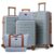 KUNEL Luggage Sets 5 Piece Suitcases with Wheels,ABS Hard Case Suitcases with Spinner Wheels, TSA Lock, Durable Travel Luggage