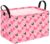 KUNRO Kid Clothes Storage Basket Gift Shelf Basket Toy Storage Bin, Nursery Basket Organizer Box for With Handles for Room Deco Heart Valentine’s Basket