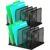 Kuntine.B Desk File Organizer Upright Mesh Desktop Organizer File Sorter Office Organization File Holder for Home, Office & Classroom (Black, 2 Pack 5-Section)