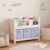 Kusupalm 3 Tier Kids Bookshelf with Fabric Bins White