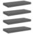 KUTYWEXFM 4 Pack Floating Wall Shelves Glossy Grey MDF 19.7×9.1 Inch