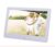 KUYBTU 13 Inch Digital Photo Frame Alarm Clock Slideshow Mp3/4 Player Remote Control Kit,White (Black) (White)
