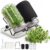 Kuyeyzu 2 Pack Sprouting Jar Kits Wide Mouth Quart Mason Jars with Stainless Steel Screen Lids Stand and Tray Sprouts Growing Kit for Broccoli Alfalfa Bean