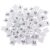KUYYFDS 【100pcs】 White Wood Chips DIY English Alphabet Puzzle Literacy Squares Baby Intellectual Development Wood Chips【White】