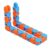 KUYYFDS Wacky Tracks Sensory Toy DIY 24 Links Stress Relief Chain Link Fidget Snake Toy Blue Orange