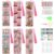 KYOQFVN 6 Pcs Pink Cross Stitch Bookmark Kit for Beginner, 14 CT Bow Stamped Cross Stitch Kits, Stamped Embroidery Bookmark Kit with Instructions Hand Craft