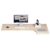 L-Shaped Corner Desk Wall Mount Floating Laptop Table Home Office Study Bedroom Balcony Folding Design Walnut Finish