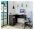 L-Shaped Desk,Laptop Desk for Bedroom,Two Drawers, One Shelf, CPU Storage