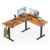 L-Shaped Electric Standing Desk, Height Adjustable Sit Stand Desk (Brown)