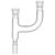 Labasics Borosilicate Glass Distillation Adapter, 3 Way Claisen Distilling Adapter with 14/20 Joints Chemistry Apparatus Lab Glassware