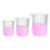 Labvida 3 Size Stackable Plastic Beaker Set, 1000ml 2000ml 5000ml, PP Material, with Molded Graduation, LVB008