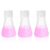 Labvida Plastic Erlenmeyer Flask Set with Screw Cap – 100ml Molded Graduations – 3 pcs, LVAH003