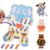 Lacing Cards – Wooden Animal Threading Board Set, Fine Motor Skills Toy