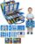 LADFAR Montessori Busy Board, 8-Page Sensory Activity Toy, Car