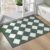 Lahome Zelie Checkered Washable 2×3 Green Kitchen Rugs Non Slip, Small Printed Indoor Door Mat for Entryway, Moroccan Trellis Ultra-Thin Throw Carpet for Bedroom Entrance Decor (2’x3′,Dark Green)