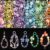 LAIDANLA 6 Color Assorted Acrylic Beads for Bracelets Random Cute Beads Aesthetic Flower Star Heart Bow Butterfly Bear Candy Mix Beads for DIY Necklace Keychain 240g