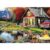 Lakeside Cabin Puzzles 1000 Pieces for Adults, Lake Landscape Camping fire Colorful Forest Adults Puzzles,Perfectly Letter on Back No Dust, Challenging Matte Finish 1000 Puzzle Adults Night Games