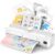 Laminator Machine with 40 Pack Letter Size Laminating Pouches (8.5″ x 11″), Thermal and Cold Lamination, Built-in Cutter, Quick Warm-Up, 9 Inch Portable Laminator for Home, Office and School, White
