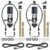 Lamp Repair Kit with Harp, Lamp Rewiring Kit with E26 3 Way Socket,Black 2P