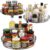 LAMU 3 Pack Lazy Susan Organizer Turntable for Cabinet, Condiment Organizer for Kitchen Pantry Organizers and Storage, Table Top, Fridge, Countertop, Spice Organization, 12” 10.6” 9.25”, Grey