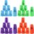 Lancisism 48Pcs Quick Stacking Cups Set, BPA-Free Material Sports Training Stacking Cup Game, Classic Family Game for Teens Adults Idea (12 Blue & 12 Green & 12 Purple & 12 Red)