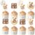 LANGE HOME 36 Pcs Bear Cupcake Toppers, Baby Shower Baby Bear Cake Decorations Little Bear Cupcake Topper for Bear Theme Baby Shower Birthday Supplies Blue