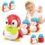 Langerza Musical Red Penguins Crawling Infant Toys for Babies 6-12 Months