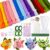 LansinLife 800pcs Pipe Cleaners Bulk, 14 Color Pipe Cleaners Flowers Kit with Instruction, 7MM Thick Fluffy Chenille Stems with Rich Accessories for Craft DIY Flowers, Animals, Party Decoration