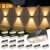 LANSOW Solar Fence Lights Outdoor 16 Pack, Fence Lights Solar Powered Waterproof, 10-Mode Warm/Cool/Neutral White & RGB, Up-Down Led Wall Lights Dusk to Dawn Decor for Yard, Deck, Patio, Pool, Railing