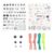 Lantern Art & Craft Kit, DIY Decorating Craft Kits, Cute Cartoon Make a face Stickers, 2 Sheets Embossing Facial Stickers, 3 Pairs of Googly Eyes, 4 Pairs of Multi-Color Strings