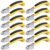 Lanties 12 Pcs Staple Remover, Staple Puller Tool with Non Slip Handle, Upholstery Heavy Duty Nail Removers for Furniture, Floor, Wooden Box, Carpet, Cardboard Box