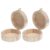 LAPYAPPE 2pcs Wooden Jewelry Box round DIY Storage Case for Rings Earrings