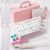 LaRandom American Mahjong Set 168 Blossom Acrylic Numbered Tiles, 4 All-in-One Rack/Pushers, 4 Dice, Tiles Bag and Portable Travel Case Full Size Complete Mahjongg Game Set (Pink,Standard Size)
