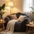 Large Bean Bag Chair for Adults, Floor Reading Boneless Sofa Chair Seating with Petal Backrest, Flower Plush Cozy Single Lounger for Bedroom, Living Room (Antique Grey)