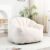 Large Bean Bag Chairs for Adults, Soft Boneless Chair with Filler, White