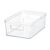 Large Clear Plastic Pantry Organizer Bin for Kitchen Cabinet and Fridge