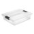 Large Clear Plastic Storage Box with Latching Lid and Black Latches